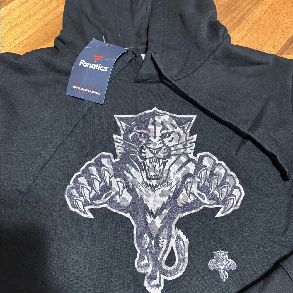 Fanatics Junior Florida Panthers Black Rink Warrior Pullover Hoodie NWT Medium - Picture 5 of 9